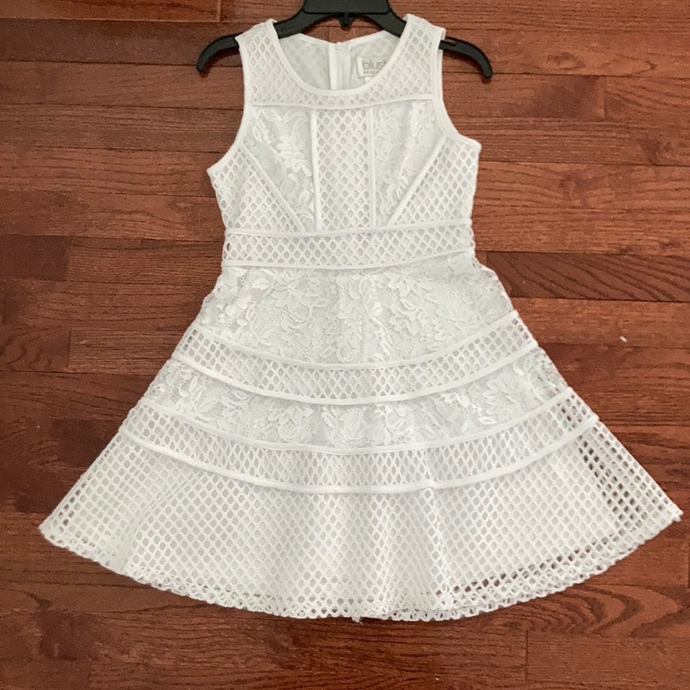 Girls white lace dress Blush by Us Angels